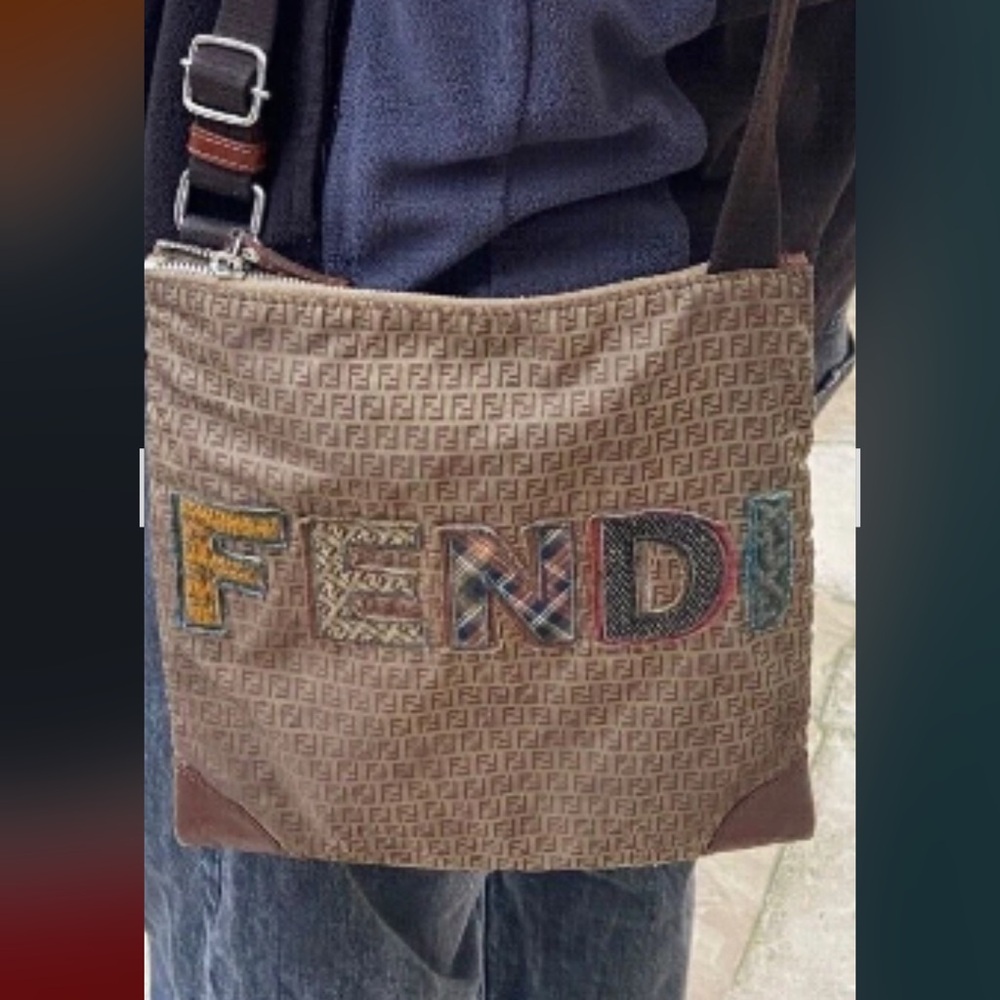 Fendi Brown Multicolor Logo crossbody bag - Picture 2 of 9